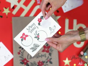 Подаръчни торбички Merry Little Christmas крафт 25x11x27cm (1 пкт. / 3 бр.)