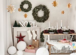 Подаръчни торбички Merry Christmas крафт 25x11x27cm (1 пкт. / 3 бр.)