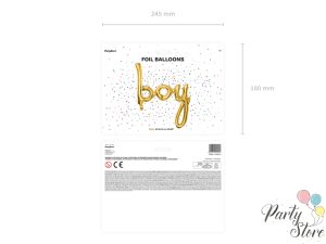 Фолиев балон Boy златен 63.5x74см