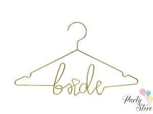 Метална закачалка Bride златна 45х27см