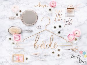 Метална закачалка Bride златна 45х27см