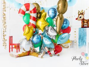 Фолиев балон Candy cane 50x82см червен