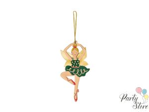 Метална висяща декорация Балерина микс 5х10см