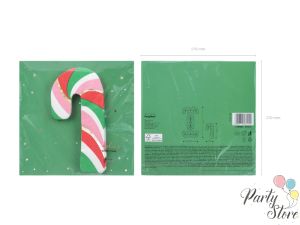 Салфетки Candy cane микс 8x15.5cm (1 пкт. / 20 бр.)
