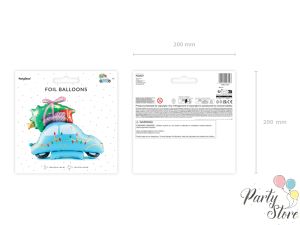 Стоящ фолиев балон Christmas Car 102x107 см микс