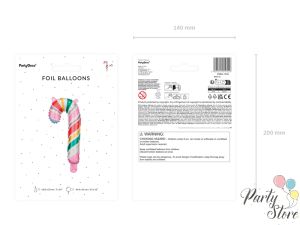 Фолиев балон Candy cane 18.5x35 см микс (1 пкт. / 5 бр.)