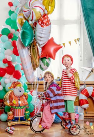 Фолиев балон Candy cane 18.5x35 см микс (1 пкт. / 5 бр.)