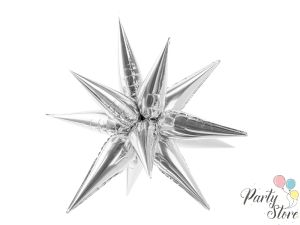 Фолиев балон Star 3D 95см сребрист