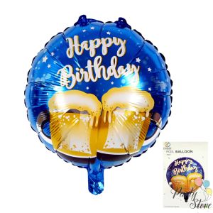 Фолиев балон Happy birthday бира 46 см.