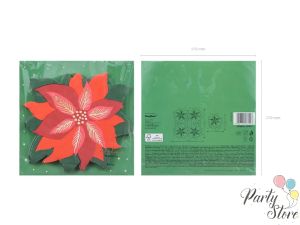 Салфетки Poinsettia микс 14.5x15.5cm (1 пкт. / 20 бр.)
