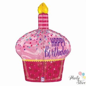 Балон Мъфин Happy Birthday 3D 36/66 см.