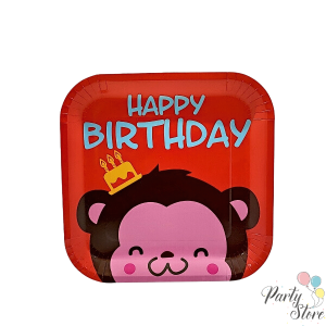 Xартиена чиния Happy birthday цирк (1 пакет / 8 бр.) | PartyStore.bg