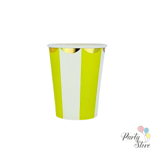 Хартиена чаша жълт бонбон 9OZ (1 пкт. / 8 бр.)
