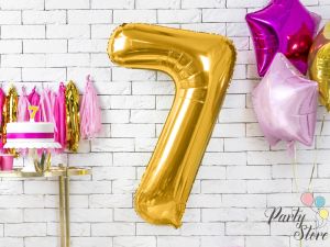Фолиев балон цифра ''7' 102 см злато