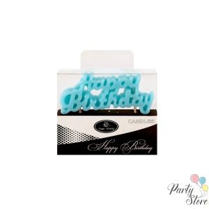 Свещички "Happy Birthday' синьо