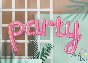 Фолиев балон Party, 80x40 см, розово