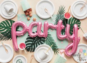 Фолиев балон Party, 80x40 см, розово