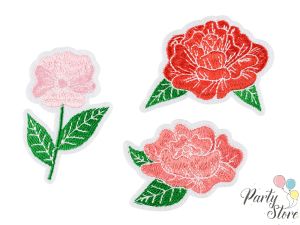 Лепенки за гладене Flowers, mix, 4.5-6.5x4.5-7cm (1 пкт. / 3 бр.)