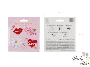 Лепенки за гладене Love, микс, 5.5-6.5x3.5-4.5cm (1 пкт. / 4 бр.)