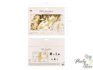 Декорации Aloha - Тропически листа, златни (1 пкт. / 21 бр.)