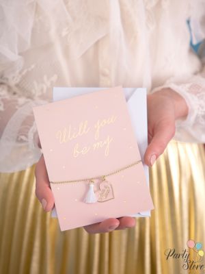 Картичка с гривна Will you be my Maid of honor, 10.5x14.8cm