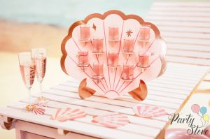 Салфетки Seashell Bride to be, розови, 13.5x13 см (1 пкт. / 20 бр.)