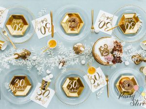 Свещ за рожден ден Номер 30, златисто, 7.5см