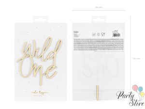 Дървен топер Wild One, 22см