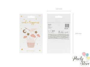 Топери за кексчета - Щъркел, 11-12 см (1 пкт. / 7 бр.)