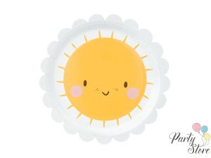 Хартиени чинии Daisy с форма на цвете Маргаритка - комбинация от цветове, диаметър прибл. 18 см (1 пачка / 6 бр.) | PartyStore.bg