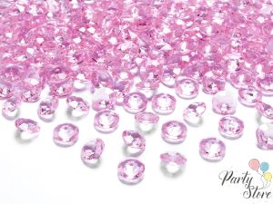 Диамантени конфети, светло розови, 12 mm (1 пкт. / 100 бр.)