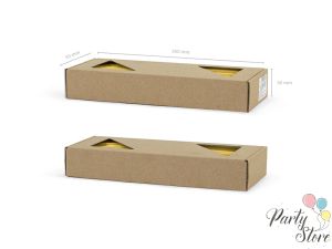 Конусна свещ, метални, златни, 24 см 1бр