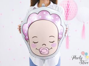 Фолиев балон Бебе - Момиче, 40х45см, микс