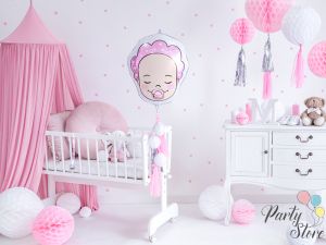 Фолиев балон Бебе - Момиче, 40х45см, микс