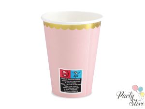 Чаши, светло розови, 220 мл (1 пкт. / 6 бр.)