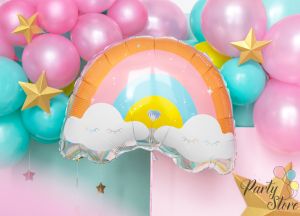 Фолиев балон Rainbow, 55х40см, микс