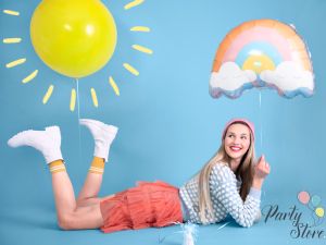 Фолиев балон Rainbow, 55х40см, микс