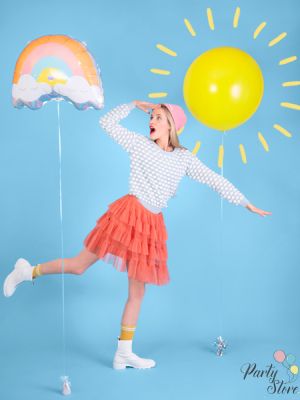 Фолиев балон Rainbow, 55х40см, микс