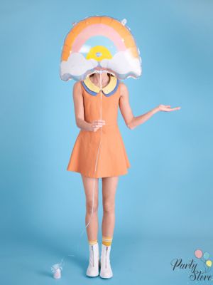 Фолиев балон Rainbow, 55х40см, микс