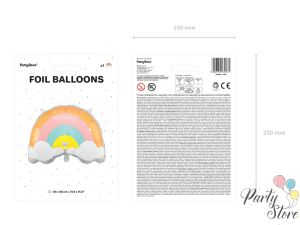 Фолиев балон Rainbow, 55х40см, микс