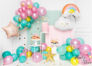 Фолиев балон Rainbow, 55х40см, микс