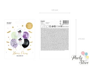 Балони 30 см, Вещица, микс (1 пкт. / 6 бр.)