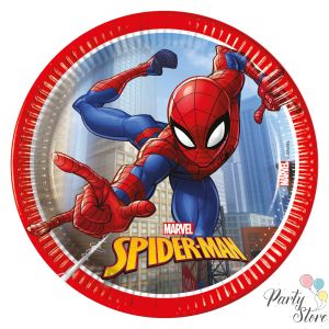 Xартиена чиния Spider Man 19см (1 пкт. / 8 бр.)