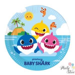 Xартиена чиния BABY SHARK 23см (1 пкт. / 8 бр.)