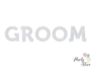Лепенки за дрехи GROOM, бяло, 30x6см
