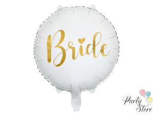 Фолиев балон Bride 45см, бял