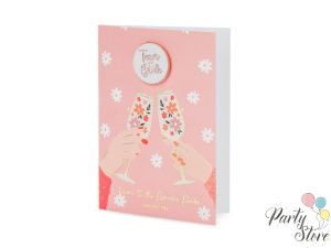 Картичка с брожка Bride Team, 10.5x15 см