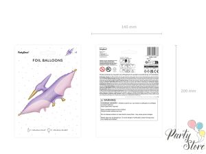 Фолиев балон Птеродактил, 120х62 см, микс