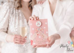Картичка с брожка Bride Team, 10.5x15 см
