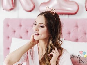 Диадема за глава Bride, розово злато